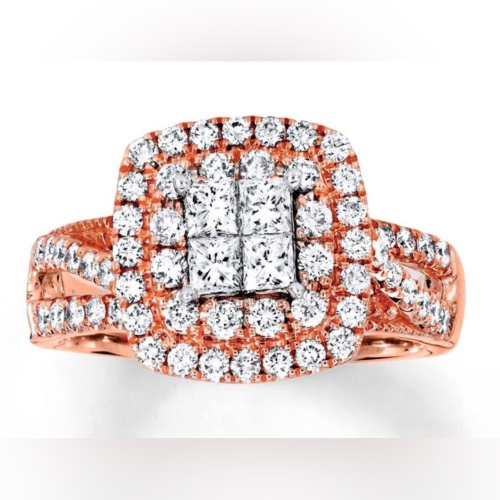 Diamond Ring 1-1/8 ct tw Diamonds 14K Two-Tone Gold